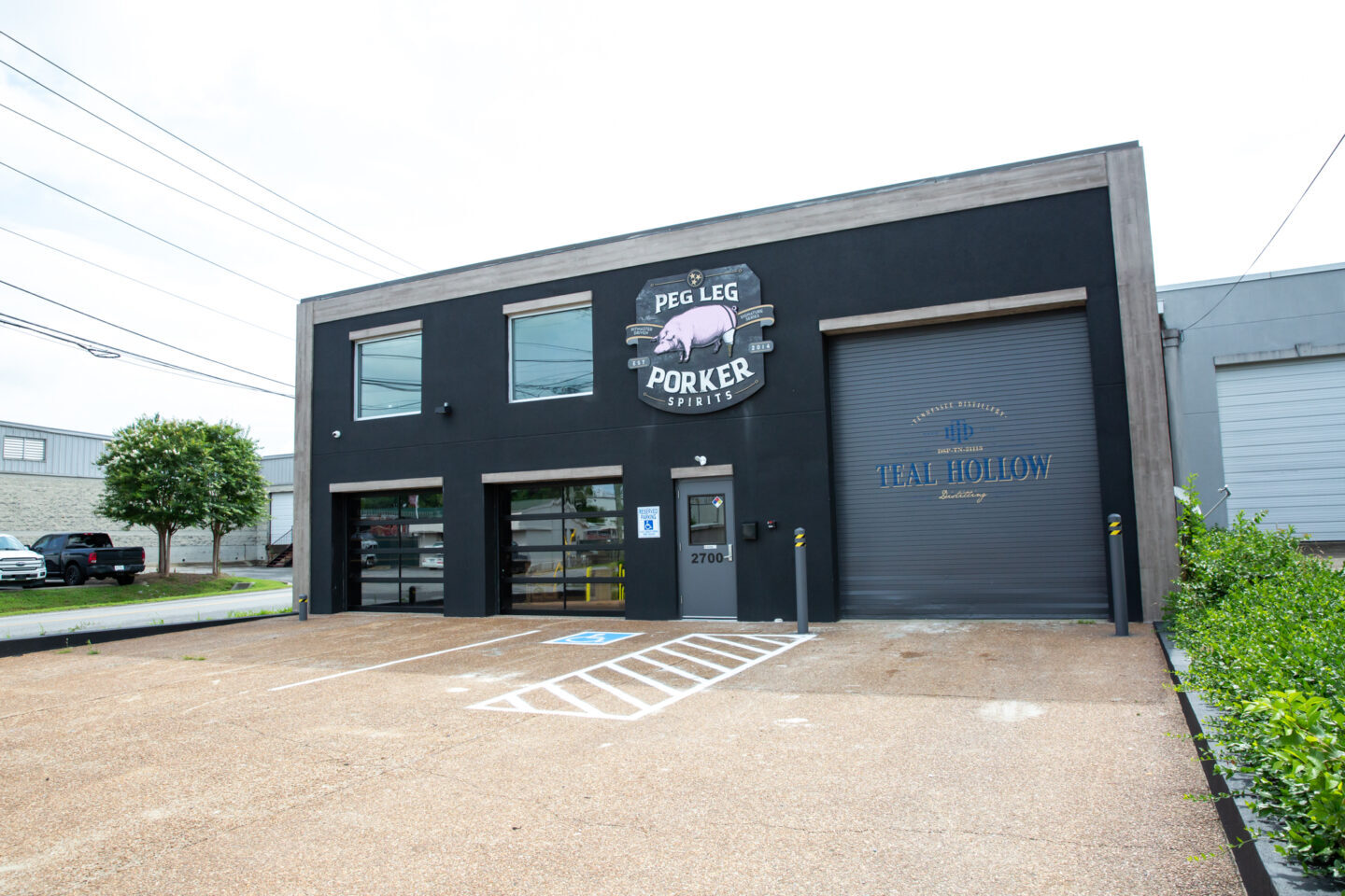 Peg Leg Porker Spirits tasting room exterior — 2700 Eugenia Ave, Nashville